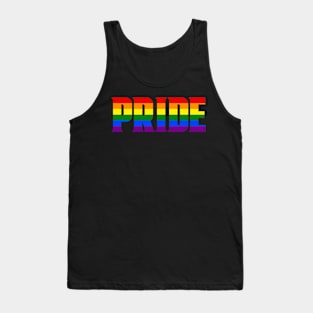 Pride Love Rainbow Font Tank Top